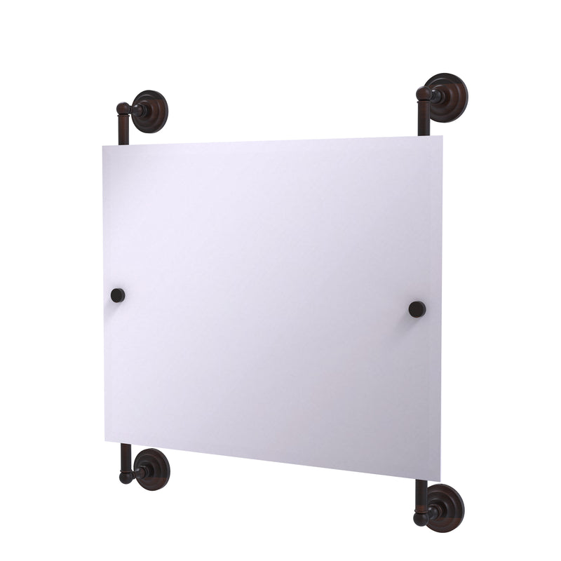 Allied Brass Prestige Que New Landscape Rectangular Frameless Rail Mounted Mirror PQN-27-93-VB