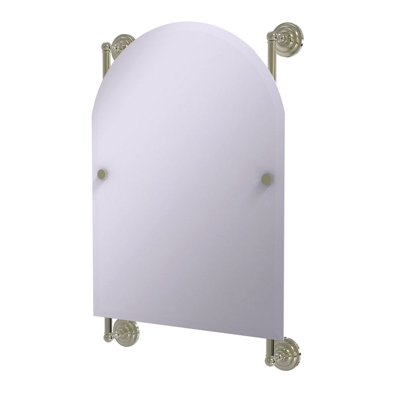 Allied Brass Prestige Que New Collection Arched Top Frameless Rail Mounted Mirror PQN-27-94-PNI