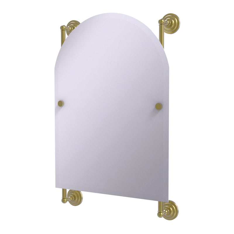 Allied Brass Prestige Que New Collection Arched Top Frameless Rail Mounted Mirror PQN-27-94-SBR