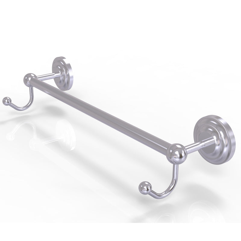 Allied Brass Prestige Que New Collection 18 Inch Towel Bar with Integrated Hooks PQN-41-18-HK-SCH