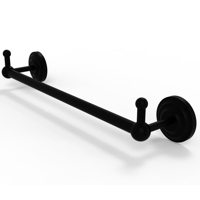 Allied Brass Prestige Que New Collection 18 Inch Towel Bar with Integrated Hooks PQN-41-18-PEG-BKM