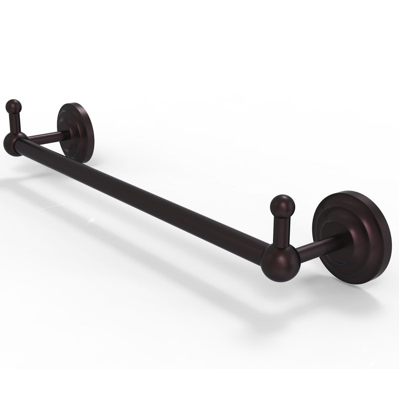Allied Brass Prestige Que New Collection 24 Inch Towel Bar with Integrated Hooks PQN-41-24-PEG-ABZ