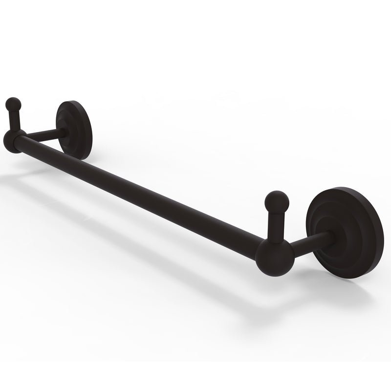 Allied Brass Prestige Que New Collection 24 Inch Towel Bar with Integrated Hooks PQN-41-24-PEG-ORB
