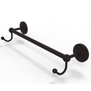 Allied Brass Prestige Que New Collection 30 Inch Towel Bar with Integrated Hooks PQN-41-30-HK-ORB