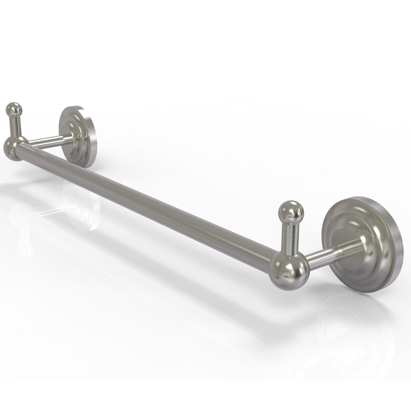 Allied Brass Prestige Que New Collection 30 Inch Towel Bar with Integrated Hooks PQN-41-30-PEG-SN