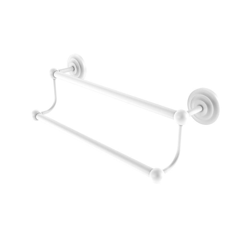 Allied Brass Prestige Que New Collection 36 Inch Double Towel Bar PQN-72-36-WHM