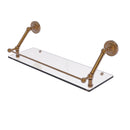 Allied Brass Prestige Regal 24 Inch Floating Glass Shelf with Gallery Rail PR-1-24-GAL-BBR