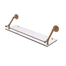 Allied Brass Prestige Regal 30 Inch Floating Glass Shelf with Gallery Rail PR-1-30-GAL-BBR