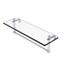 Allied Brass 16 Inch Glass Vanity Shelf with Integrated Towel Bar PR-1-16TB-PC