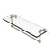 Allied Brass 16 Inch Glass Vanity Shelf with Integrated Towel Bar PR-1-16TB-PNI