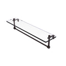 Allied Brass 22 Inch Glass Vanity Shelf with Integrated Towel Bar PR-1-22TB-ABZ