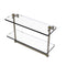 Allied Brass 16 Inch Two Tiered Glass Shelf with Integrated Towel Bar PR-2-16TB-ABZ