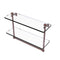 Allied Brass 16 Inch Two Tiered Glass Shelf with Integrated Towel Bar PR-2-16TB-CA