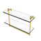 Allied Brass 16 Inch Two Tiered Glass Shelf with Integrated Towel Bar PR-2-16TB-PB