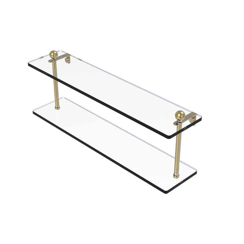 Allied Brass 22 Inch Two Tiered Glass Shelf PR-2-22-SBR