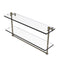 Allied Brass 22 Inch Two Tiered Glass Shelf with Integrated Towel Bar PR-2-22TB-ABR