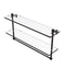 Allied Brass 22 Inch Two Tiered Glass Shelf with Integrated Towel Bar PR-2-22TB-ORB