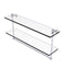 Allied Brass 22 Inch Two Tiered Glass Shelf with Integrated Towel Bar PR-2-22TB-PC