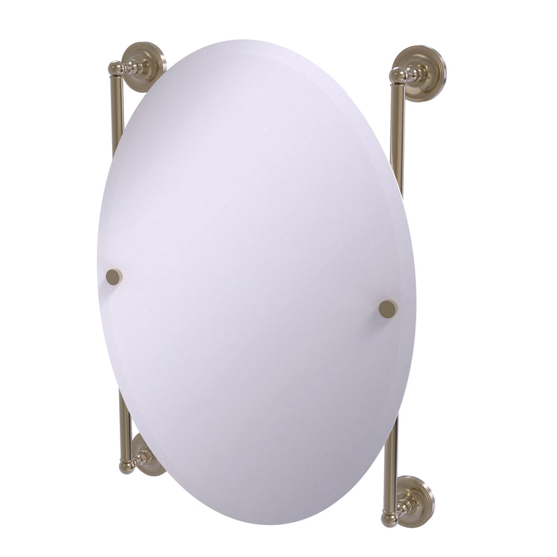 Allied Brass Prestige Regal Collection Oval Frameless Rail Mounted Mirror PR-27-91-PEW