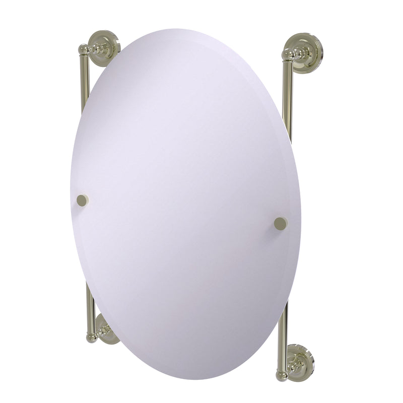 Allied Brass Prestige Regal Collection Oval Frameless Rail Mounted Mirror PR-27-91-PNI