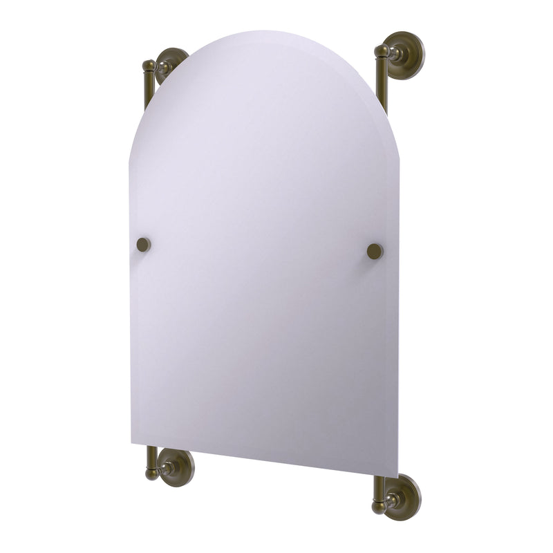 Allied Brass Prestige Regal Collection Arched Top Frameless Rail Mounted Mirror PR-27-94-ABR