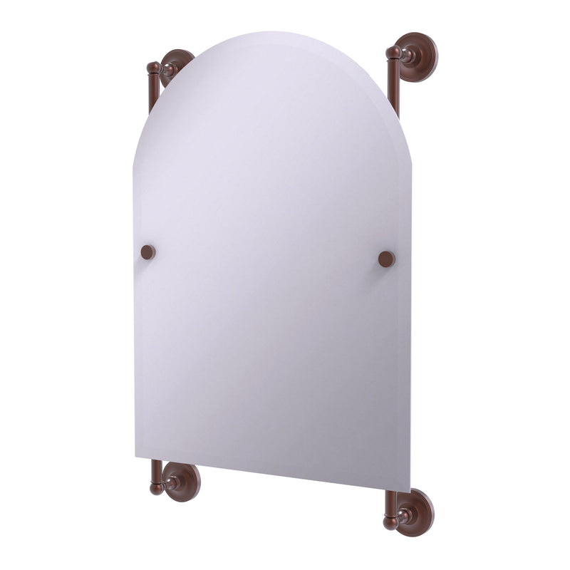 Allied Brass Prestige Regal Collection Arched Top Frameless Rail Mounted Mirror PR-27-94-CA