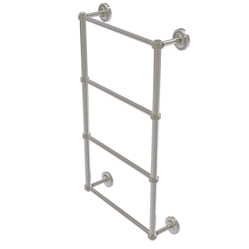 Allied Brass Prestige Regal Collection 4 Tier 24 Inch Ladder Towel Bar with Dotted Detail PR-28D-24-SN