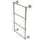 Allied Brass Prestige Regal Collection 4 Tier 24 Inch Ladder Towel Bar with Groovy Detail PR-28G-24-PNI