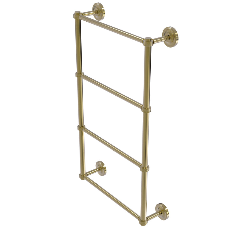 Allied Brass Prestige Regal Collection 4 Tier 24 Inch Ladder Towel Bar with Groovy Detail PR-28G-24-UNL