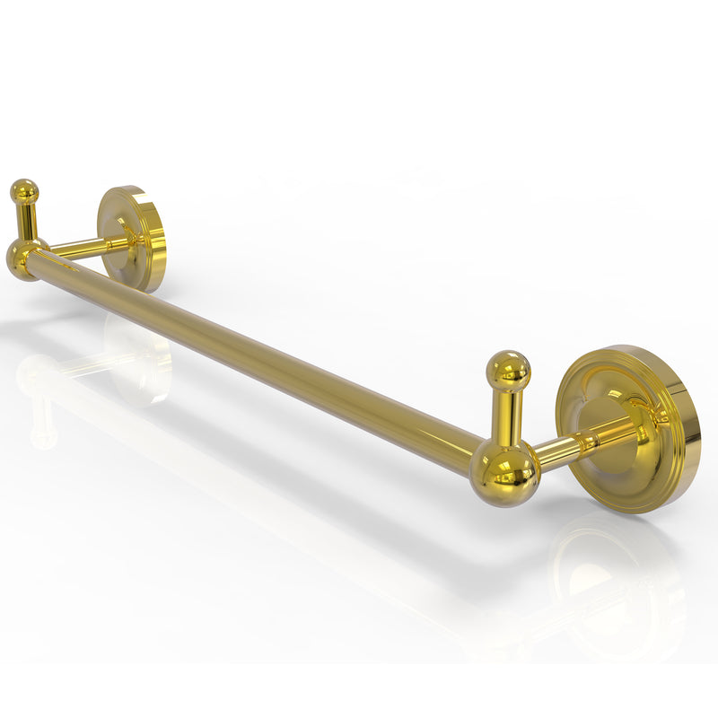 Allied Brass Prestige Regal Collection 30 Inch Towel Bar with Integrated Hooks PR-41-30-PEG-PB