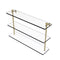 Allied Brass 22 Inch Triple Tiered Glass Shelf PR-5-22-SBR