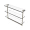 Allied Brass 22 Inch Triple Tiered Glass Shelf with Integrated Towel Bar PR-5-22TB-ABR