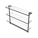 Allied Brass 22 Inch Triple Tiered Glass Shelf with Integrated Towel Bar PR-5-22TB-ORB