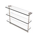 Allied Brass 22 Inch Triple Tiered Glass Shelf with Integrated Towel Bar PR-5-22TB-PEW