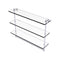 Allied Brass 22 Inch Triple Tiered Glass Shelf with Integrated Towel Bar PR-5-22TB-SCH