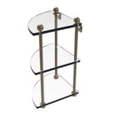 Allied Brass Three Tier Corner Glass Shelf PR-6-ABR