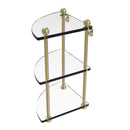 Allied Brass Three Tier Corner Glass Shelf PR-6-SBR