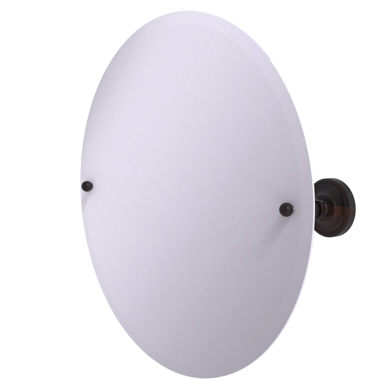 Allied Brass Frameless Round Tilt Mirror with Beveled Edge PR-90-VB