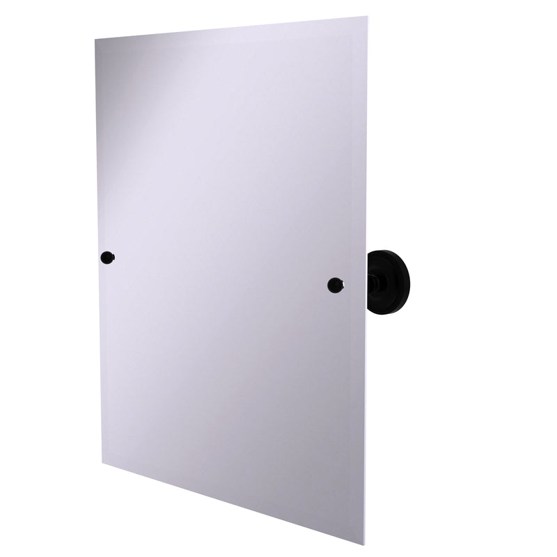 Allied Brass Frameless Rectangular Tilt Mirror with Beveled Edge PR-92-BKM