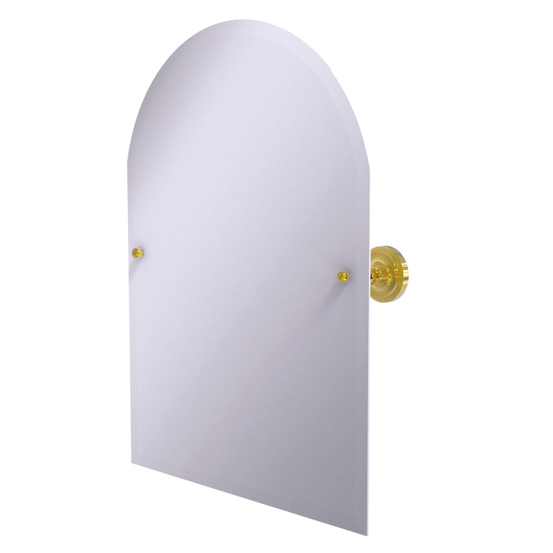 Allied Brass Frameless Arched Top Tilt Mirror with Beveled Edge PR-94-PB