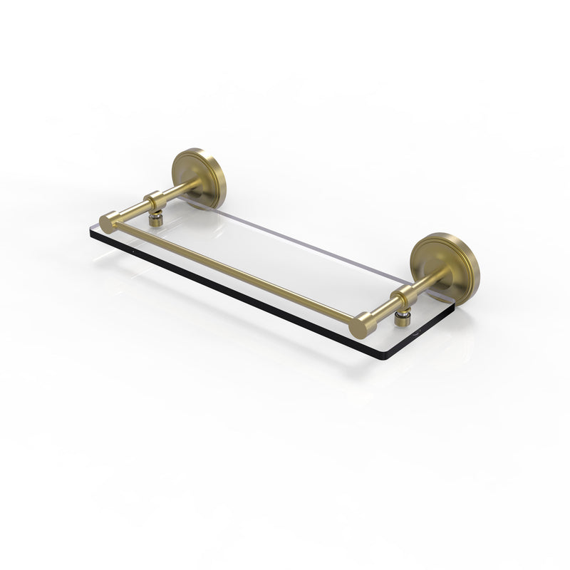 Allied Brass Prestige Regal 16 Inch Tempered Glass Shelf with Gallery Rail PRBP-1-16-GAL-SBR