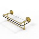 Allied Brass 16 Inch Gallery Glass Shelf with Towel Bar PRBP-1TB-16-GAL-PB
