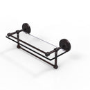 Allied Brass 16 Inch Gallery Glass Shelf with Towel Bar PRBP-1TB-16-GAL-VB