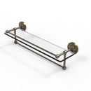 Allied Brass 22 Inch Gallery Glass Shelf with Towel Bar PRBP-1TB-22-GAL-ABR