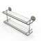 Allied Brass Prestige Regal 22 Inch Double Glass Shelf with Gallery Rail PRBP-2-22-GAL-PNI