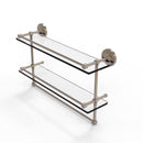 Allied Brass 22 Inch Gallery Double Glass Shelf with Towel Bar PRBP-2TB-22-GAL-PEW