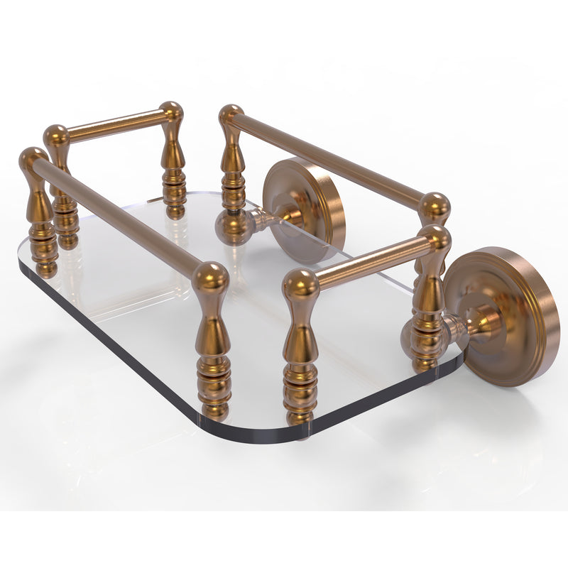 Allied Brass Prestige Regal Collection Wall Mounted Glass Guest Towel Tray PR-GT-6-BBR