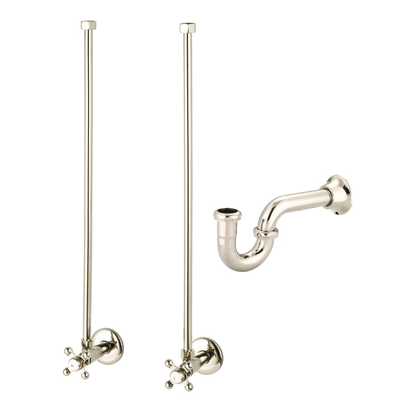 Water Creation Empire 30" Wide Single Wash Stand P-Trap Counter Top with Basin F2-0009 Faucet and Mirror included In Polished Nickel PVD Finish EP30E-0509