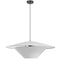 Dainolite 1 Light Incandescent Pendant Matte Black with White Shade PSO-241P-MB-790