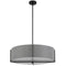 Dainolite 4 Light Incandescent Pendant Matte Black with Gray Shade PST-264LP-MB-GRY